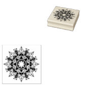 Tampon en caoutchouc design Mandala (Tamponné)