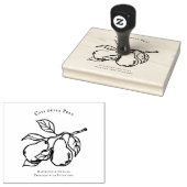 Tampon en caoutchouc d'illustration de poire de ve (Tamponné)