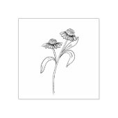 Tampon en caoutchouc Echinacea (Impression)