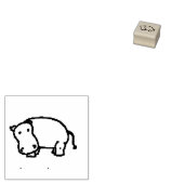 tampon en caoutchouc hippo (Tamponné)