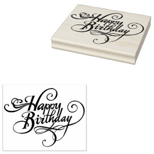 Tampon en caoutchouc "Joyeux Anniversaire"
