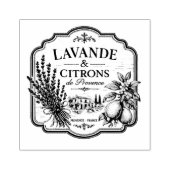 tampon en caoutchouc lavande et citron (Impression)