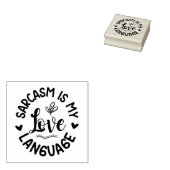 Tampon en caoutchouc Le sarcasme est ma langue de  (Tamponné)