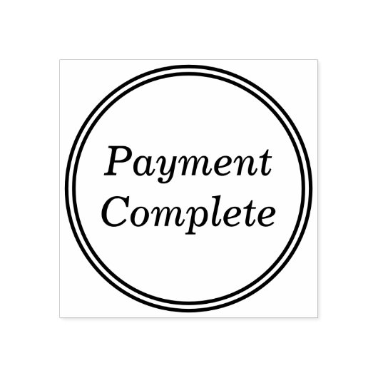 Tampon en caoutchouc minimal "Paiement achevé" (Impression)