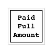 Tampon en caoutchouc minimal "payé en totalité" (Impression)