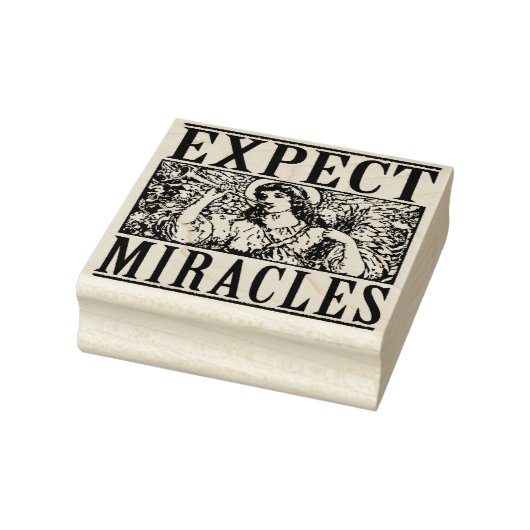 Tampon en caoutchouc monté Expect Miracles 2,5" (Tampon)
