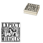 Tampon en caoutchouc monté Expect Miracles 2,5" (Tamponné)