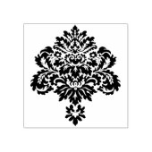 tampon en caoutchouc motif fleurs de damas en silh (Impression)