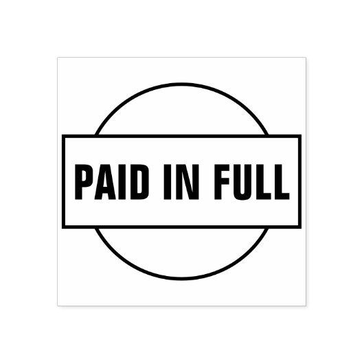 Tampon en caoutchouc "PAIÉ EN PLEIN" (Impression)