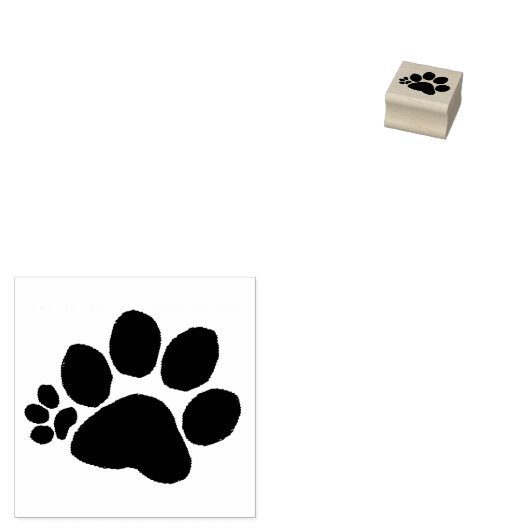 Tampon en caoutchouc - Paw en polydactyle droit (v (Tamponné)