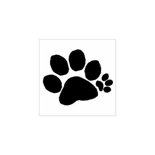 Tampon en caoutchouc - Paw gauche polydactyle (v.2 (Impression)