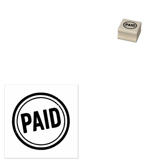 TAMPON EN CAOUTCHOUC PAYÉ – Tampon en bois circula (Tamponné)