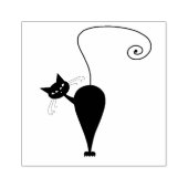 Tampon en caoutchouc personnalisé Scrappy Cat Blac (Impression)