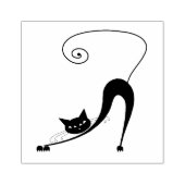 Tampon en caoutchouc personnalisé Scrappy Cat Blac (Impression)