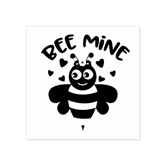 Tampon en caoutchouc Saint-Valentin Bee Mine (Impression)