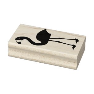Tampon en caoutchouc simple de Flamant rose