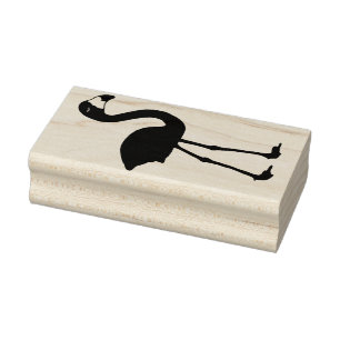 Tampon en caoutchouc simple de Flamant rose