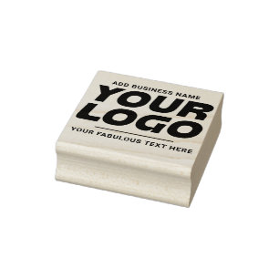 Tampon en caoutchouc simple personnalisé avec logo