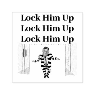 Tampon encreur auto-encreur Lock Him Up Trump