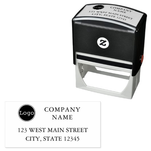 Tampon encreur auto-encreur Nom de l'entreprise et (En situation)