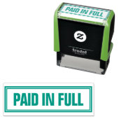 TAMPON ENCREUR AUTO-ENCREUR 'PAIDÉ AU COMPLET' (En situation)