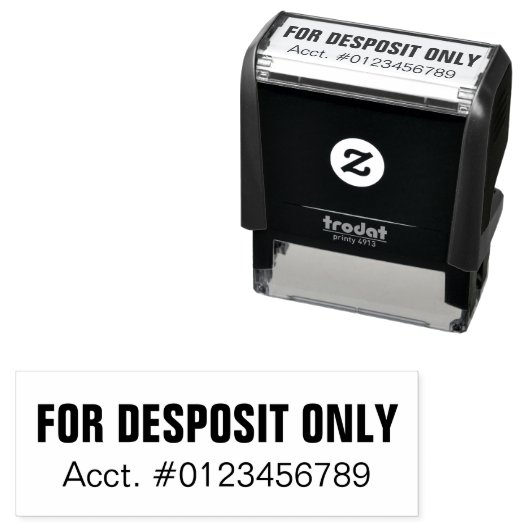 Tampon encreur auto-encreur pour dépôt uniquement (En situation)