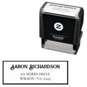 Tampon encreur d'adresse de retour (En situation)