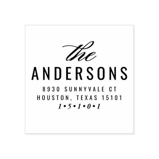 Tampon encreur d'adresse de retour avec nom de fam (Impression)