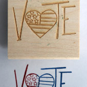 Tampon encreur en bois