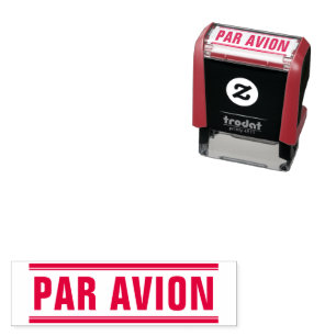 TAMPON ENCREUR 'PAR AVION' POUR BUREAU (petit)