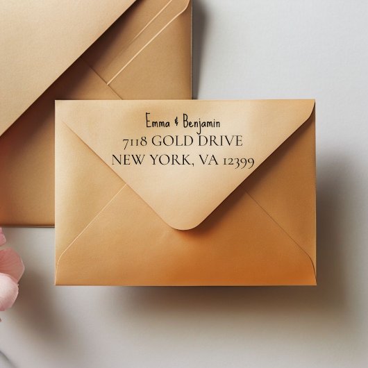 Tampon encreur personnalisé avec adresse en caoutc