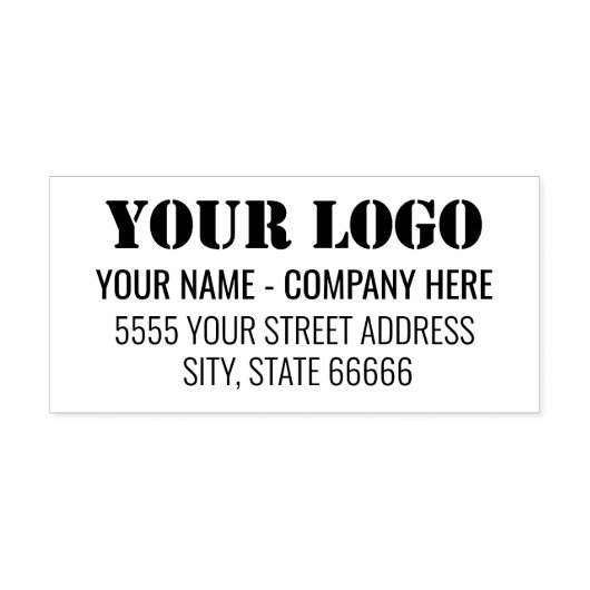 Tampon encreur personnalisé avec nom, adresse et l (Design)