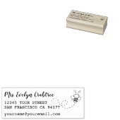 Tampon encreur personnalisé avec nom d'abeille et  (Tamponné)