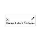 TAMPON ENCREUR SIGNER ET RETOURNER POUR ENSEIGNANT (Impression)