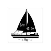 Tampon ex libris de bateau vintage (Impression)