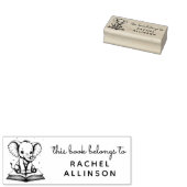 Tampon Ex Libris d'érudit éléphant bébé (Tamponné)
