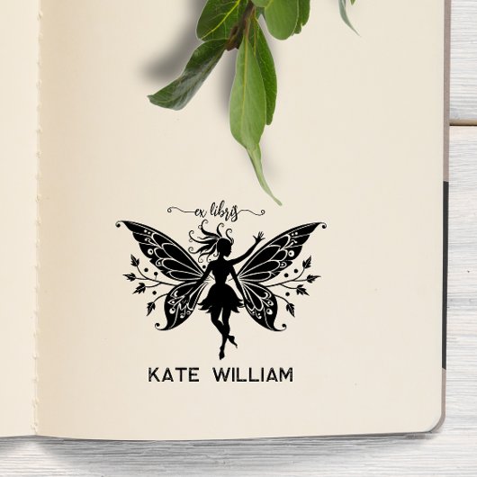 Tampon ex libris fée