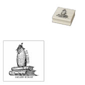 Tampon Ex Libris vintage chouettes, livre de bibli (Tamponné)