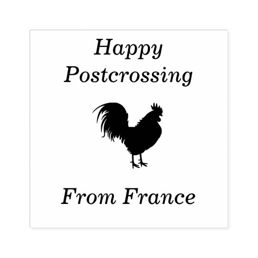 Tampon gelukkig postcrossing uit Frankrijk Rubberstempel (Afrduk)