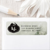 Tampon Nature Monogrammé | Étiquette d'adresse per (En situation)