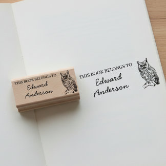 Tampon personnalisé Ce livre appartient à avec hib