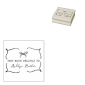 Tampon pour bibliothèque personnelle à arc dessiné (Tamponné)