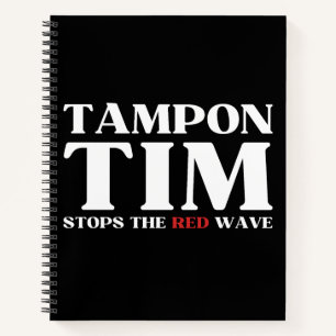 Tampon Tim Zal De Rode Golf Stoppen-Tim Walz 2024 Notitieboek