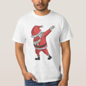 Tamponner drôle de Noël de T-shirt du père noël de (Devant)