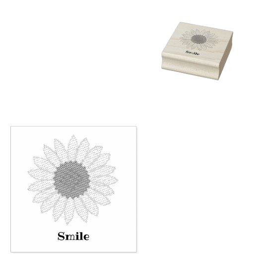 TAMPONS ENCREURS 文字 カスタム ひまわり  ラバースタンプ (Tamponné)