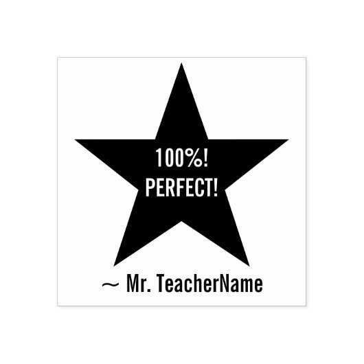 Tampons Encreurs "100%! PARFAIT !" Timbre en caoutchouc de l'enseig (Impression)