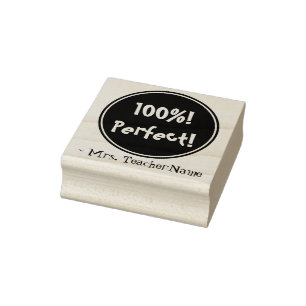 Tampons Encreurs "100%! Parfait !" Timbre en caoutchouc Tutor Feedb