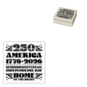 Tampons Encreurs 250 America Independence Day 2026 Timbre Wood Art (Tamponné)