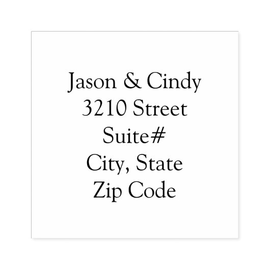 Tampons Encreurs 2.5x2.5 en retour Adresse Timbre en caoutchouc pou (Impression)