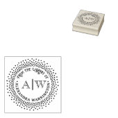 Tampons Encreurs 2 cadre pointillé initial monogramme #2CA Biblioth (Tamponné)